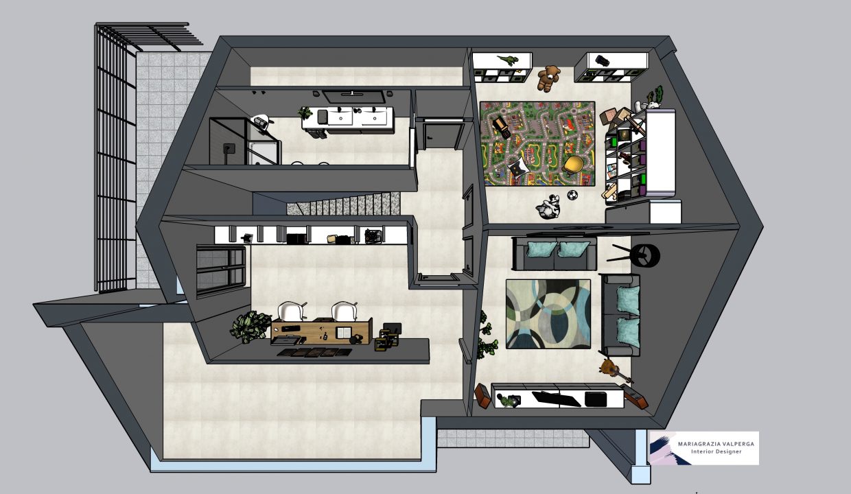 7_Villa Ortensia_Mansarda_ Planimetria Arredata